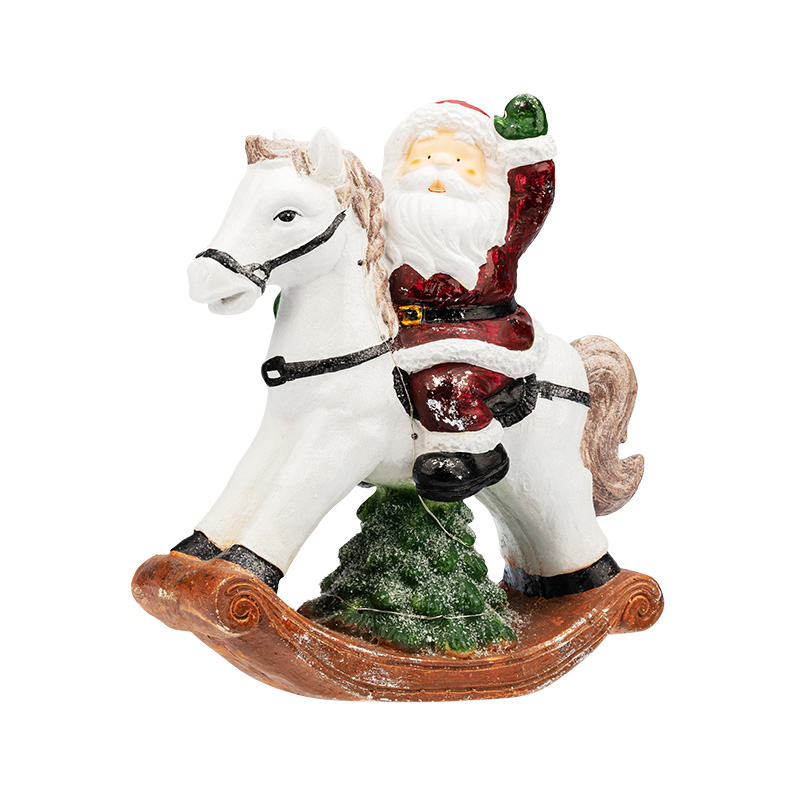 Керамическая фигурка Дед Мороз на коне 35х15х39.8 см NEON-NIGHT 505-012 фото