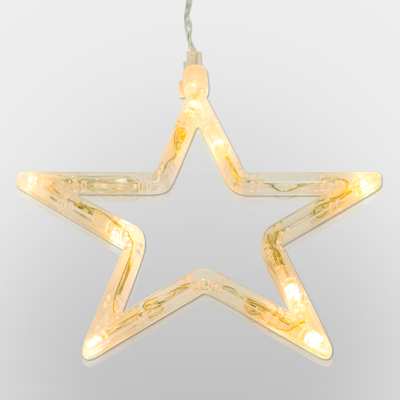 Фигура светодиодная Звездочка на присоске с подвесом, цвет ТЕПЛЫЙ БЕЛЫЙ NEON-NIGHT 501-011 фото