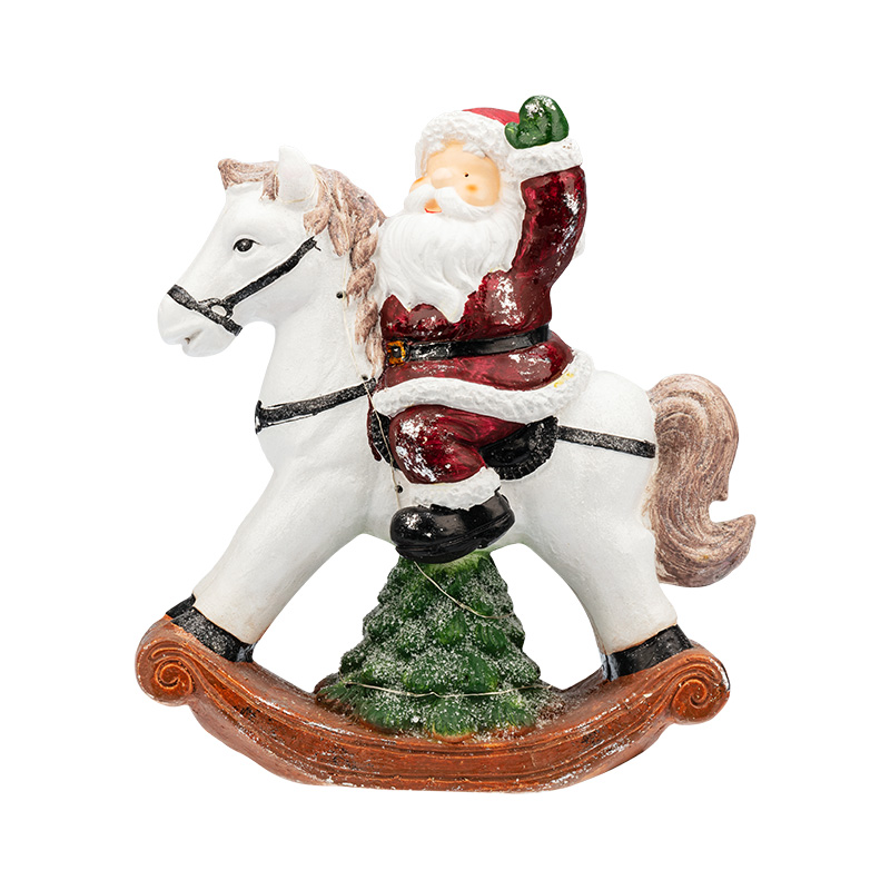 Керамическая фигурка Дед Мороз на коне 35х15х39.8 см NEON-NIGHT 505-012 фото