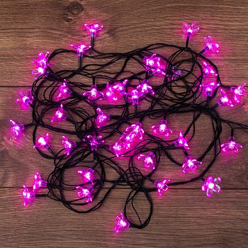 Гирлянда светодиодная Цветы Сакуры 50 LED РОЗОВЫЕ 7 метров с контроллером NEON-NIGHT 303-038 фото
