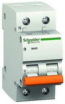 11213 Автоматический выключатель ва63 1п+н 16A C 4,5 ка, болгария/италия , Schneider Electric фото