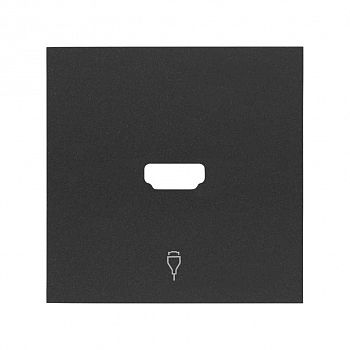 Накладка розетки HDMI черный матовый Simon 100, 10001094-238 фото