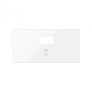 Накладка розетки USB белый глянец Simon 100, 10001091-130 фото
